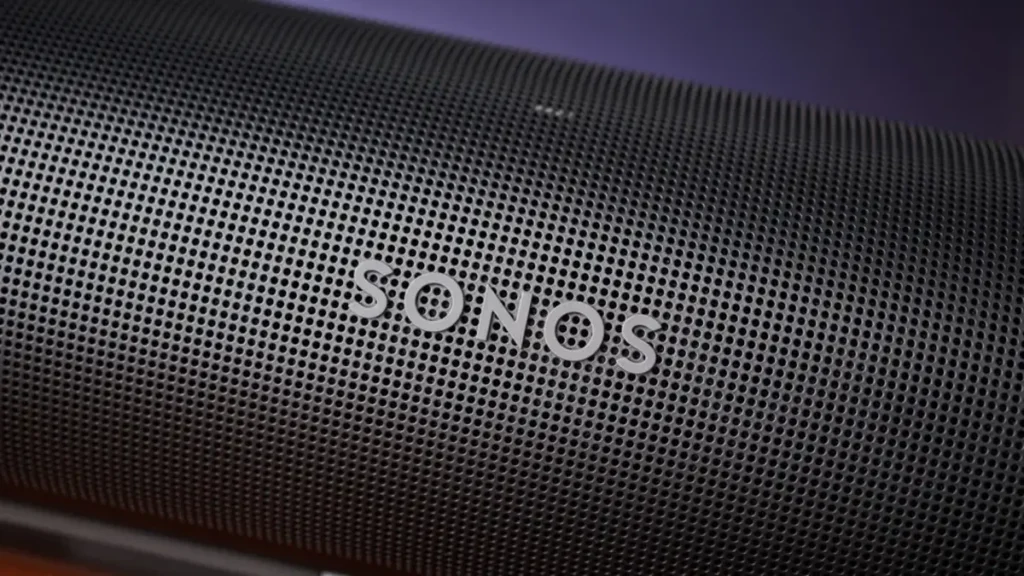 sonos arc A close up of the Sonos Arc soundbar.